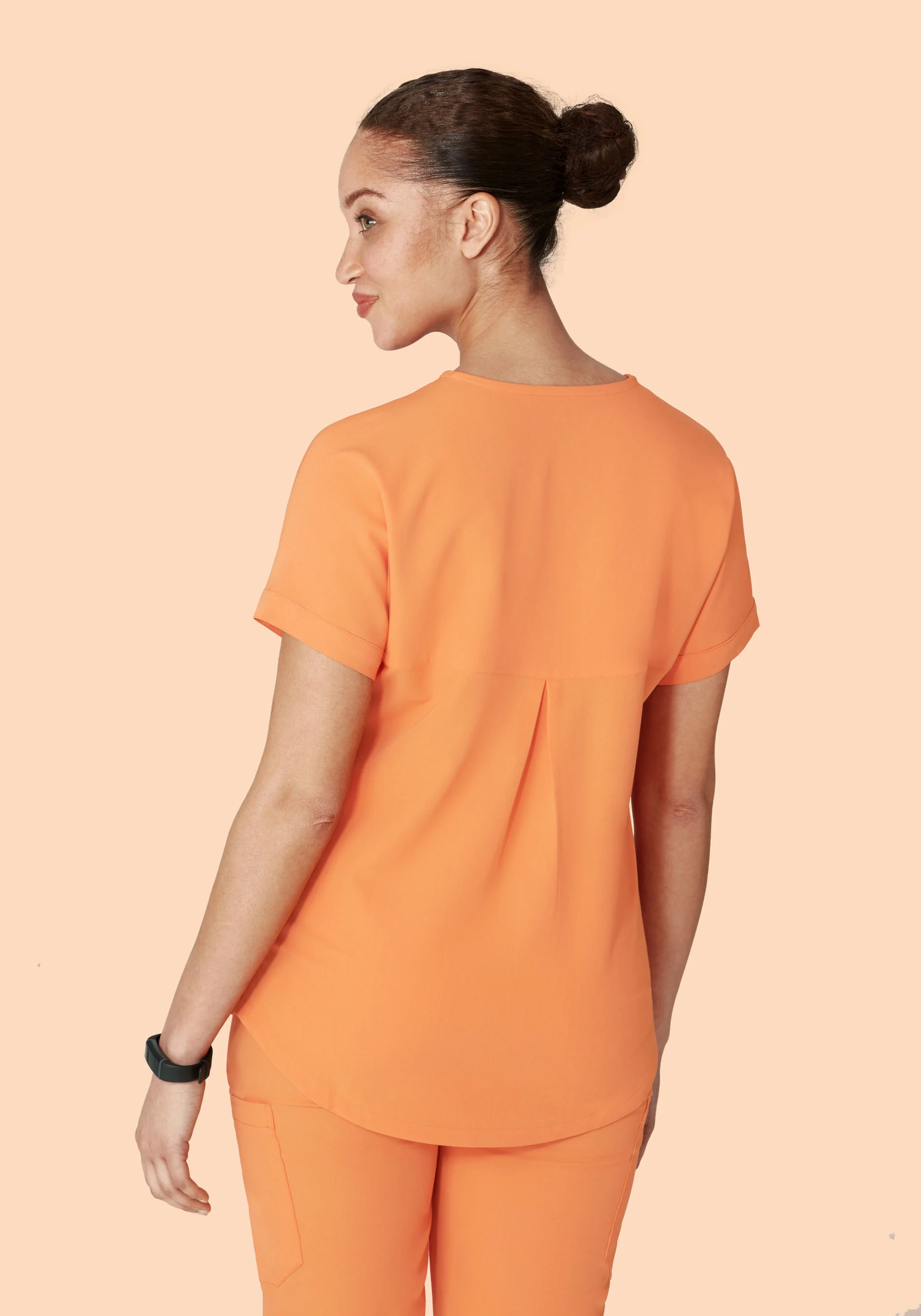 Oversized V Neck Top Cantaloupe - Image 4