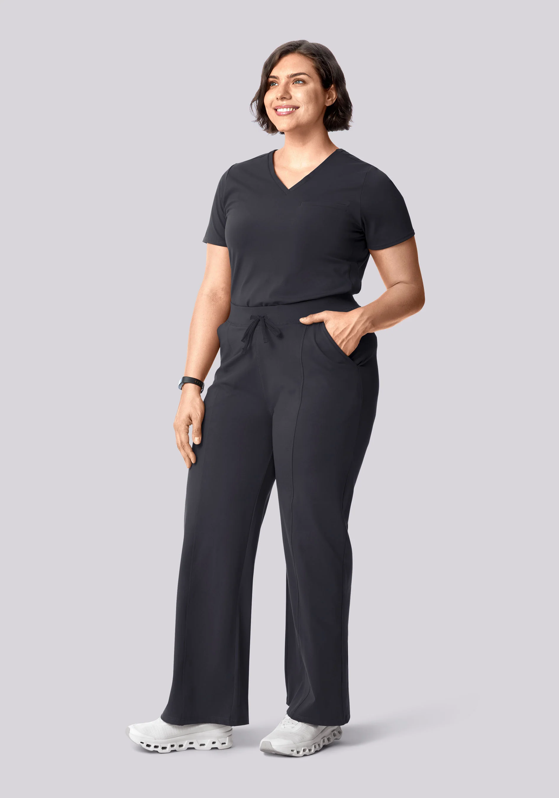 Soft Stretch High Waisted Wide Leg Pewter - Image 7