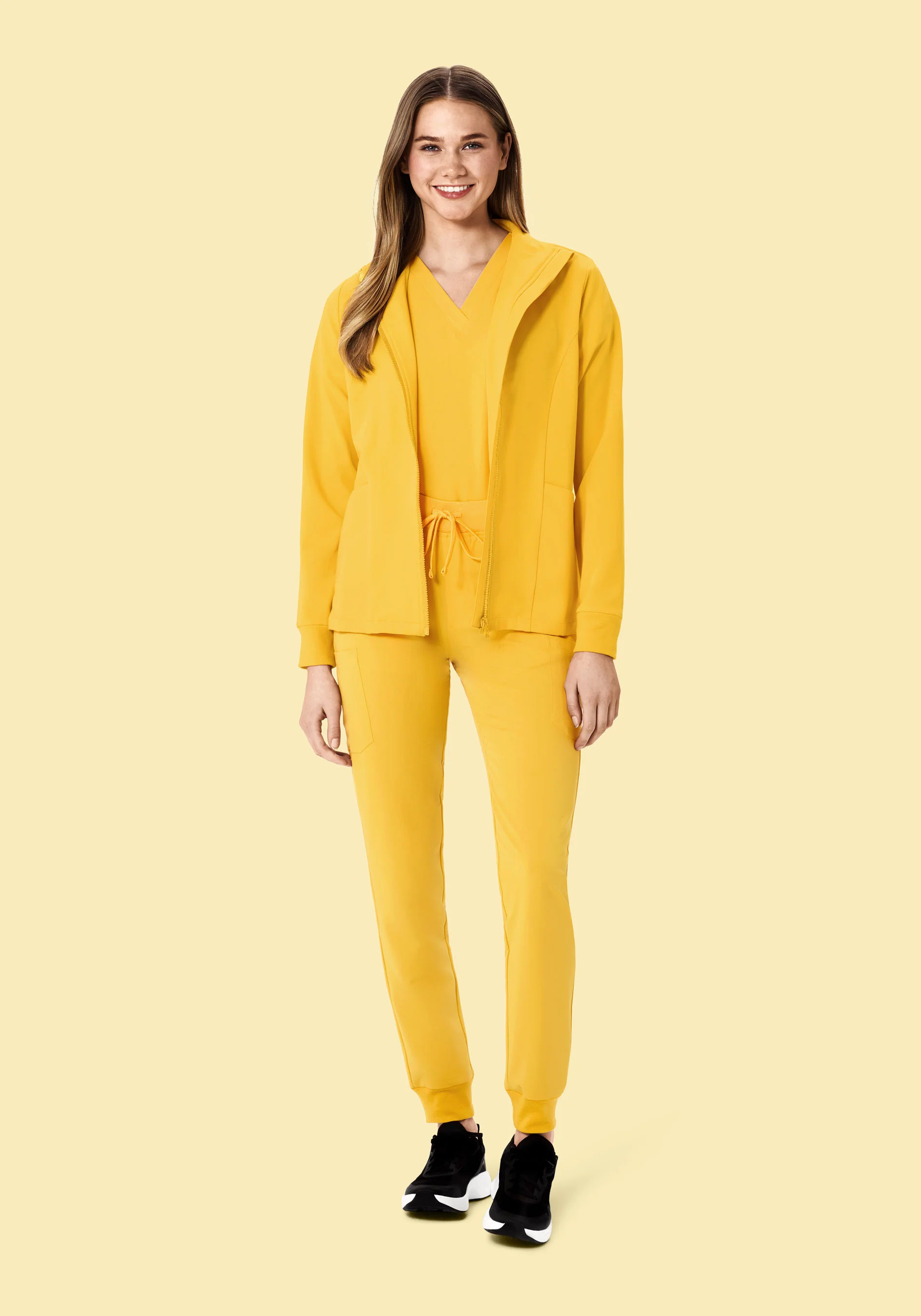 Women's Modern Scrub Jacket Daffodil - Image 2
