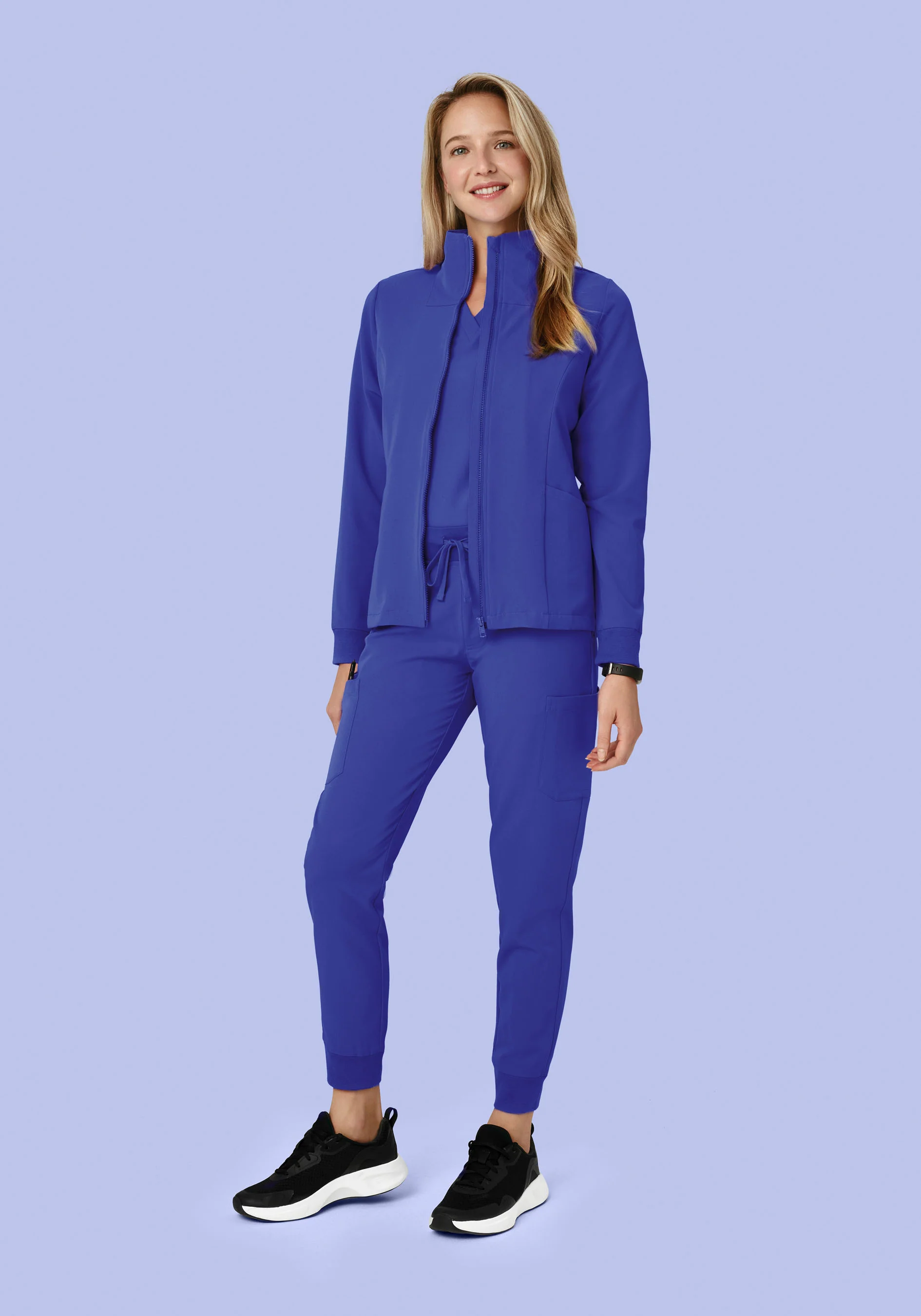 Women's Modern Scrub Jacket Very Peri - Image 6